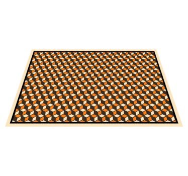 Vibrant Hexagonal Shapes geometric vinyl rug - TenStickers