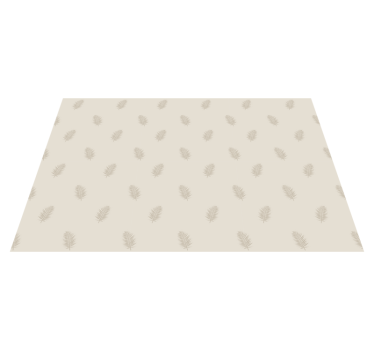 Leaf Patterned Accent nature vinyl rug - TenStickers