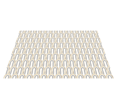 Arch Pattern Design geometric vinyl rug - TenStickers