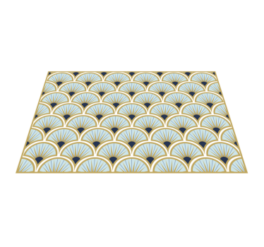 Geometric Fan Pattern geometric vinyl rugs - TenStickers