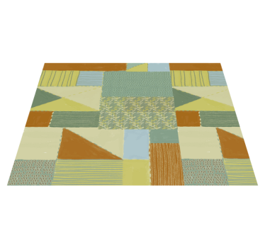 Geometric Patchwork Tapestry geometric vinyl rugs - TenStickers