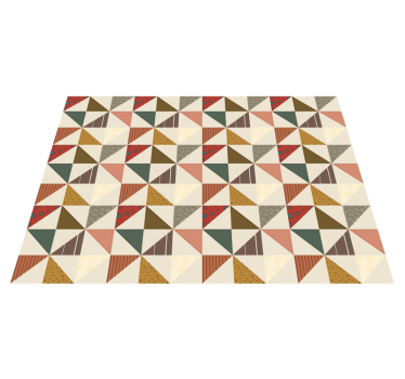Eclectic Geometric Shapes geometric vinyl rugs - TenStickers