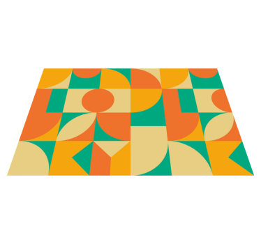 Colorful Geometric Pattern geometric vinyl rugs - TenStickers