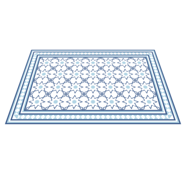 Tiled Geometric Pattern tile vinyl rug - TenStickers