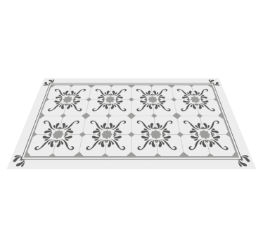 Ornamental Symmetry tile vinyl rug - TenStickers