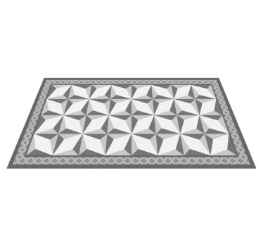 Geometric illusion geometric vinyl rug - TenStickers