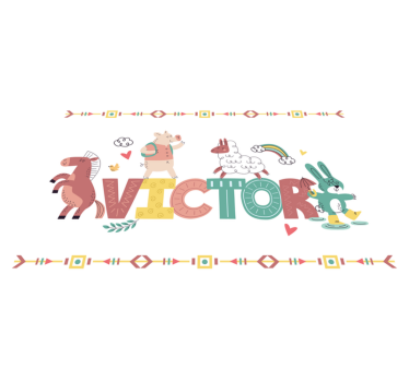 Playful Alphabet Animals custom vinyl rug - TenStickers