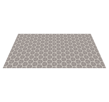 Gray and white hexagon pattern geometric carpets - TenStickers