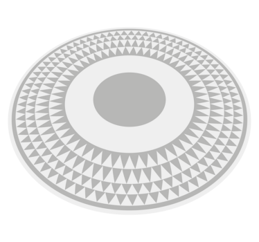 Concentric Circles Pattern geometric vinyl rug - TenStickers