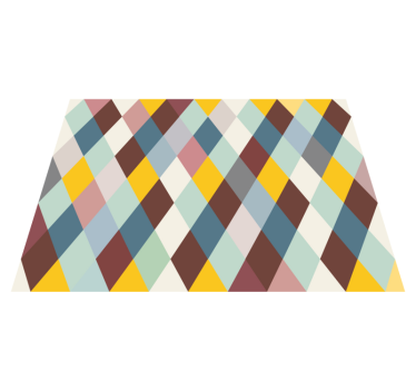 Geometric vinyl rug geometric patterned floor covering - TenStickers