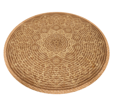 Elegant brown pattern mandala vinyl rug - TenStickers