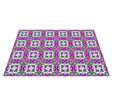 Pink hydraulic tile vintage vinyl carpet - TenStickers