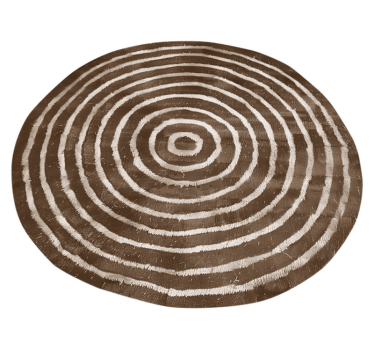 concentric circles beige vinyl rug - TenStickers