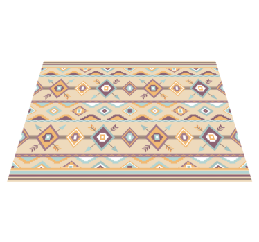 Ethnic berber beige vinyl rug - TenStickers