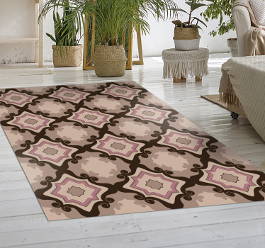barroque tiles vintage vinyl rug - TenStickers