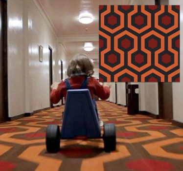 Shining hallway modern geometric rug - TenStickers
