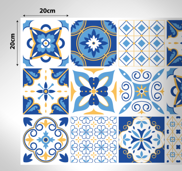 Ceramic Inspiration tile vinyl carpet - TenStickers