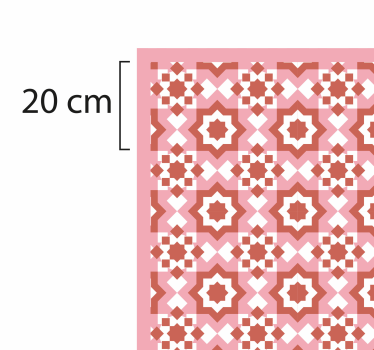 kitchen vinyl rug red squares tile mat - TenStickers
