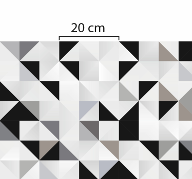 Gray triangles mosaic mosaic vinyl flooring - TenStickers