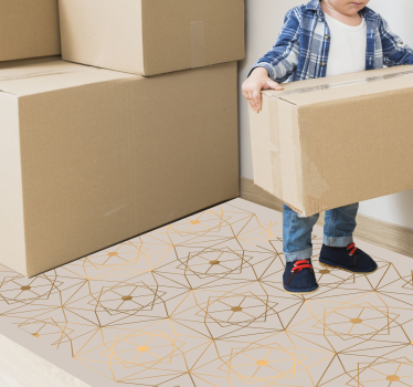 Brown textured mosaic vinyl flooring - TenStickers