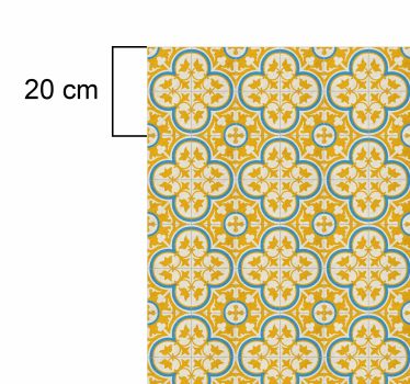 Yellow hydraulic tile vintage vinyl rug - TenStickers