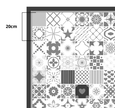 "Trujillo" grey tiles bathroom vinyl mat - TenStickers