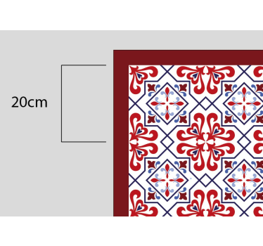 Red and Blue Beija tile mat - TenStickers