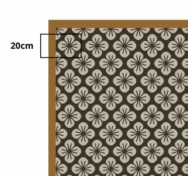 Geometric vinyl rug floral geometric design - TenStickers