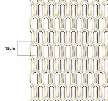 Arch Pattern Design geometric vinyl rug - TenStickers
