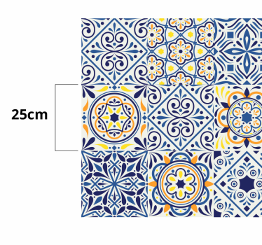 Kitchen different tiles effect kitchen flooring - TenStickers