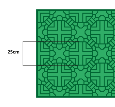 Geometric vinyl rug in green geometric pattern - TenStickers