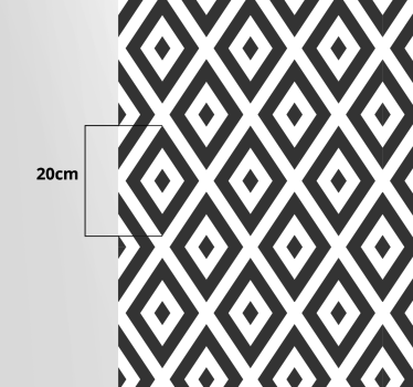 Black and white labyrinth tile effect tile mat - TenStickers
