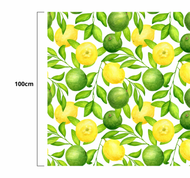Lemons and Limes flower rug - TenStickers