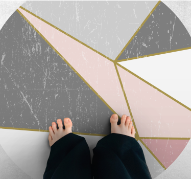Abstract Marble Forms geometric vinyl rug - TenStickers