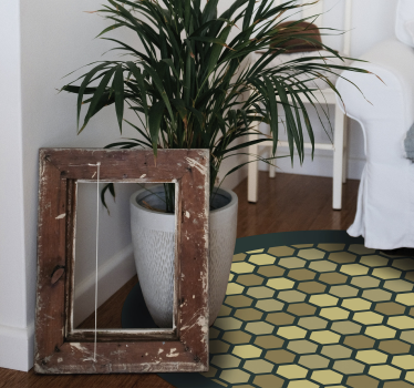 Geometric Honeycomb Structure geometric vinyl rug - TenStickers