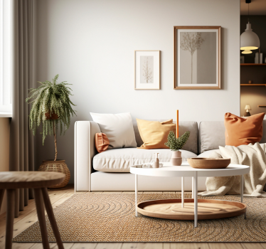 Arched Effect Fabric geometric rugs - TenStickers
