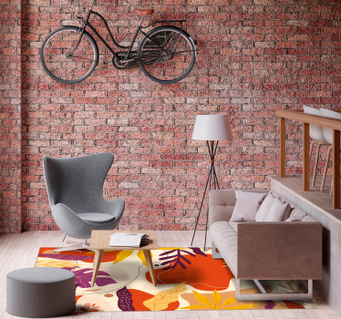 Autumn Foliage Patterns nature vinyl rug - TenStickers