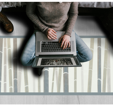 Bamboo Grove Pattern nature vinyl rug - TenStickers