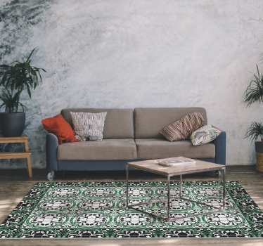 Beautiful mosaic living room rug - TenStickers