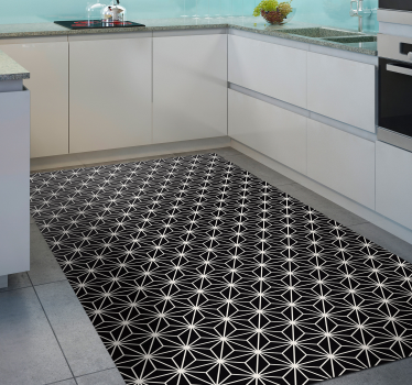 Black and white geometric diamonds geometric carpets - TenStickers