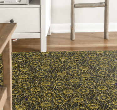 Botanical Complexity floral vinyl rug - TenStickers