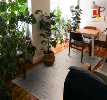 Brown textured mosaic vinyl flooring - TenStickers