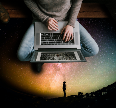 Celestial Landscape nature vinyl rug - TenStickers