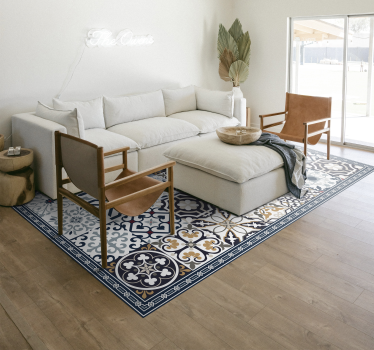 Cement patterns tile mat - TenStickers