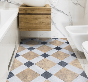 Checkerboard Flooring tile vinyl rug - TenStickers