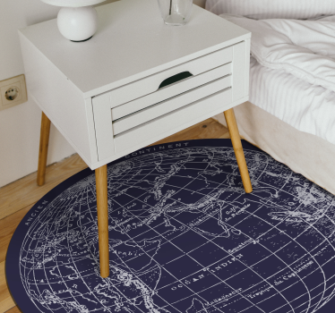 Circular  vinyl map rug - TenStickers