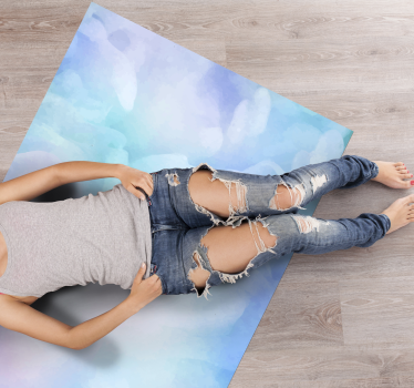 Cloudy Skies nature vinyl rug - TenStickers