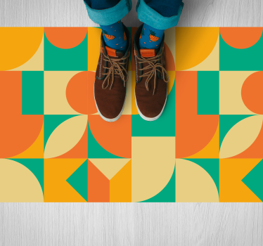 Colorful Geometric Pattern geometric vinyl rugs - TenStickers