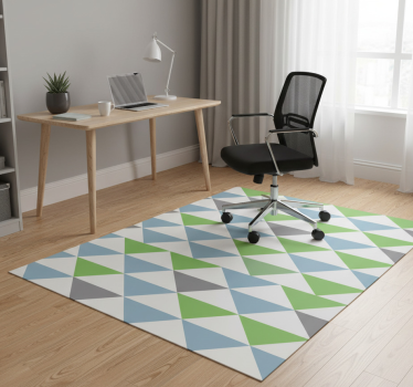 Colorful pastel triangles office vinyl rug - TenStickers