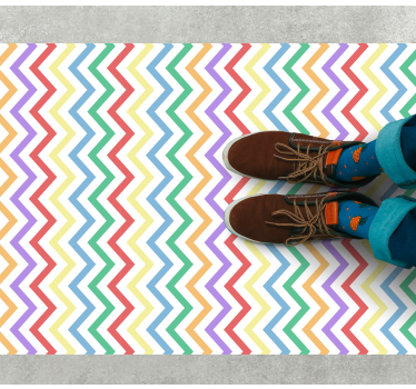 Colorful seamless zigzag patterns living room carpet - TenStickers